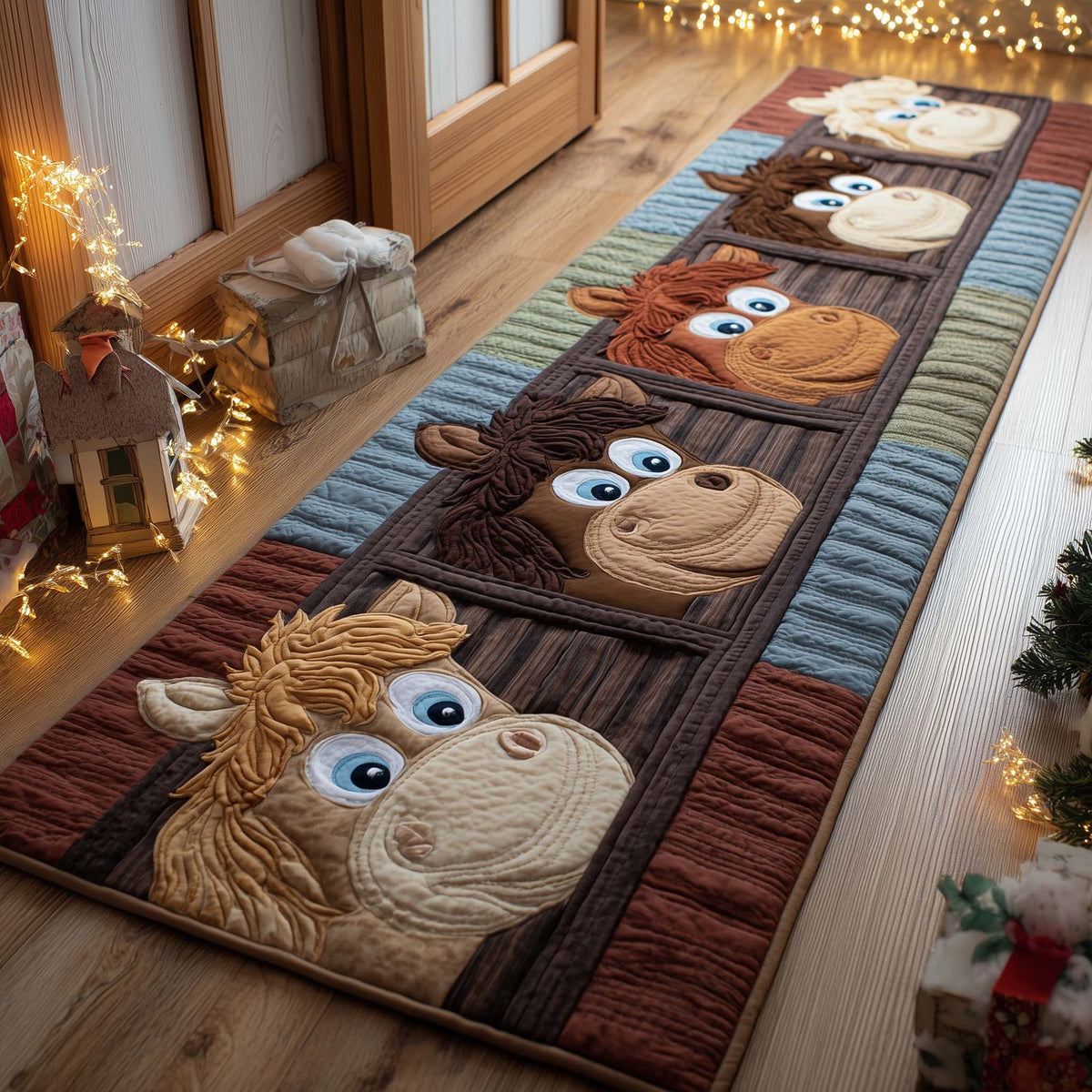 Silly Horse Runner Rug - Cute Pet Design | Animal Printed Runner Rug