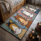 Silly Horse Runner Rug - Cute Pet Design | Animal Printed Runner Rug