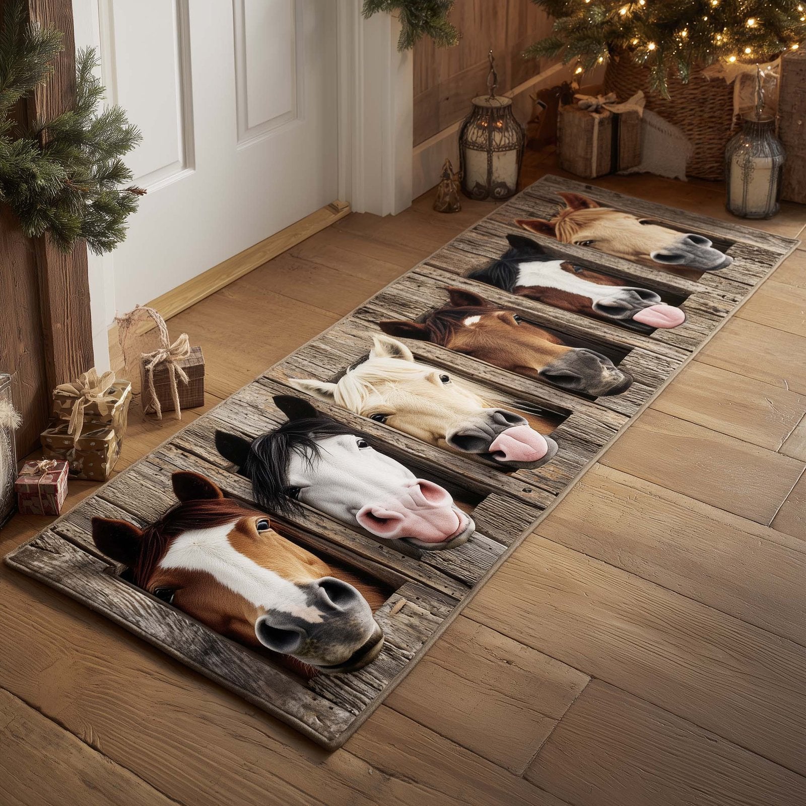 Silly Horse Runner Rug - Cute Pet Design | Animal Printed Runner Rug