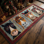 Silly Horse Runner Rug - Cute Pet Design | Animal Printed Runner Rug