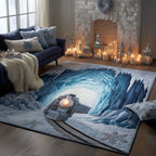 Silver Frost Express area rug in a living room