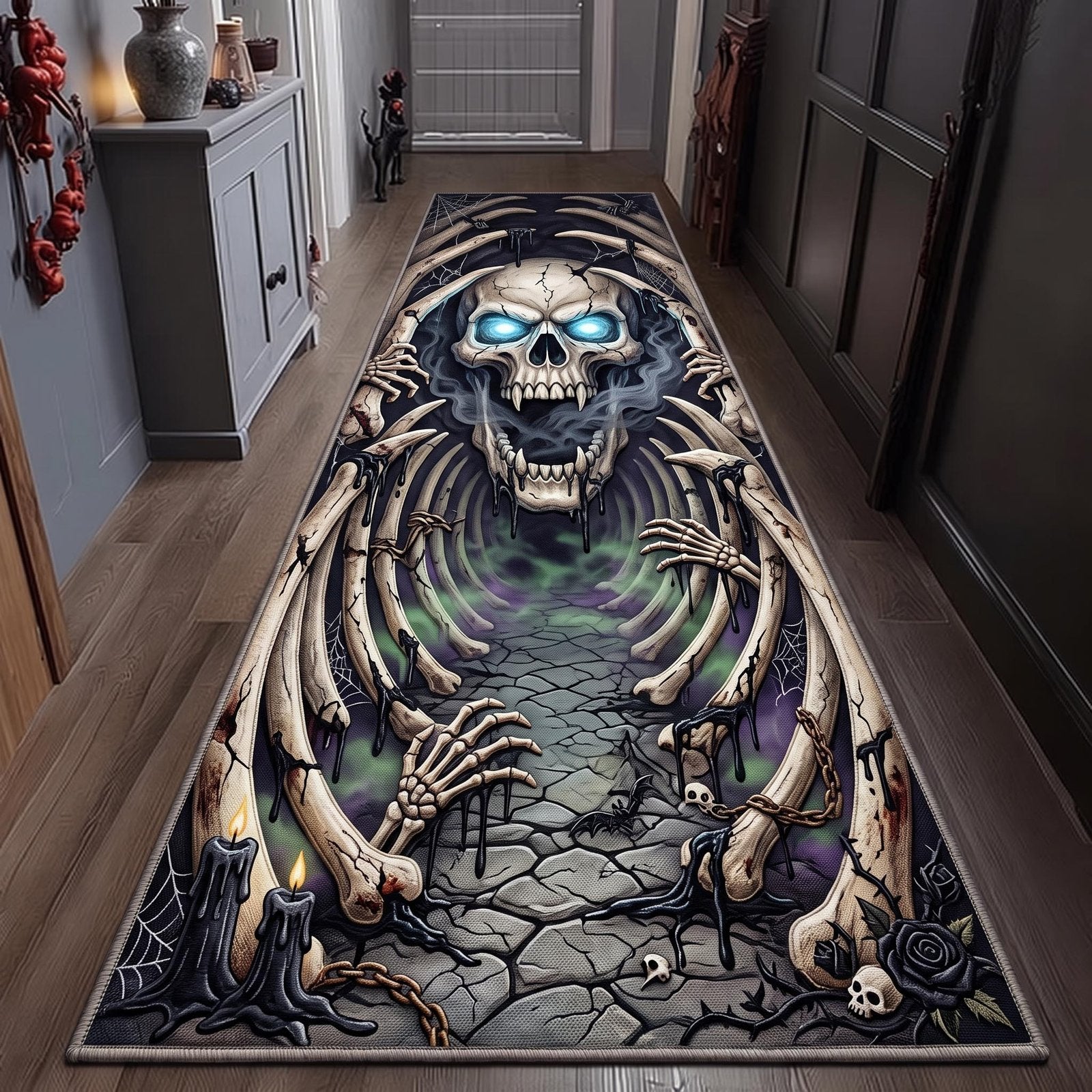 Skeleton Charm Runner Rug - Nature Design | Serene Runner Rug