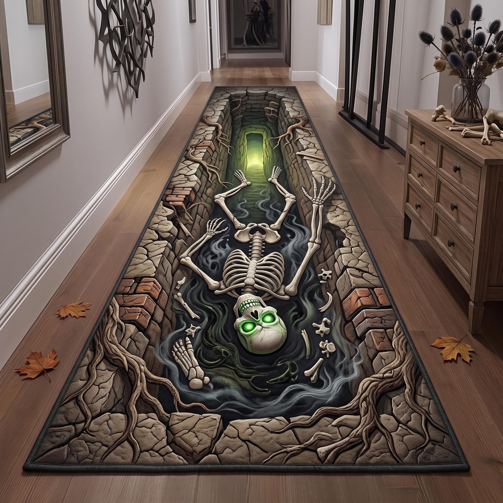 Skeleton Dreams Runner Rug - Nature Design | Serene Runner Rug