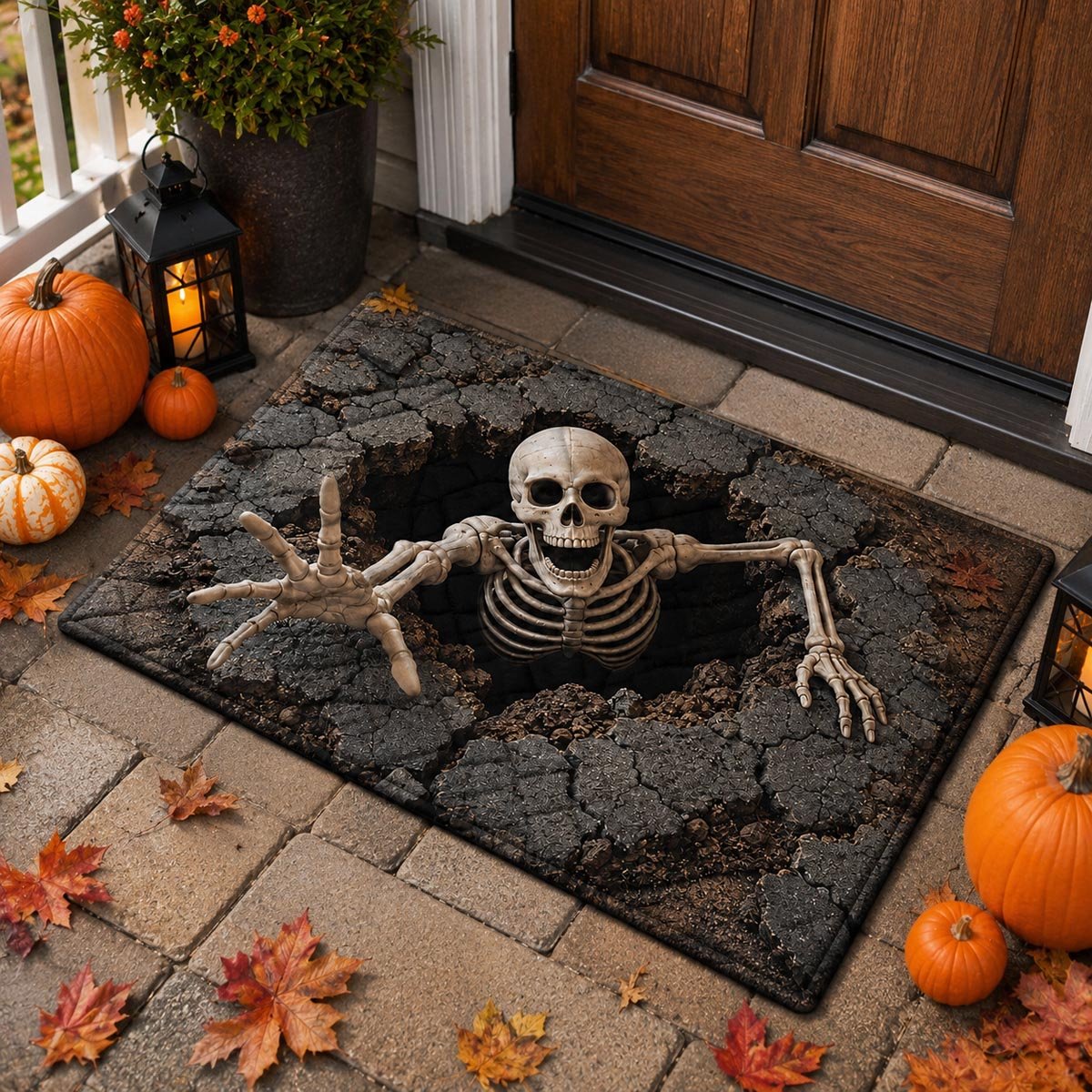 Skeleton Escape Doormat - Nature Design | Printed Welcome Doormat