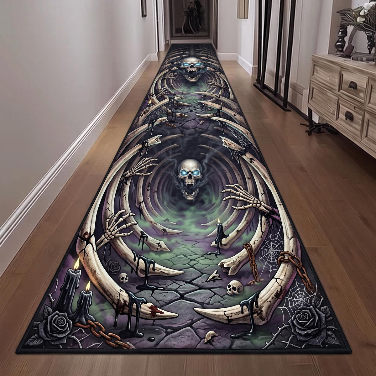 Skeleton Nights Runner Rug - Nature Design | Serene Runner Rug