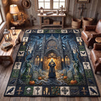 Skeleton Spirit area rug in a living room