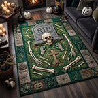 Skeleton Vibes area rug in a living room
