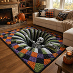 Skeleton Vortex area rug in a living room