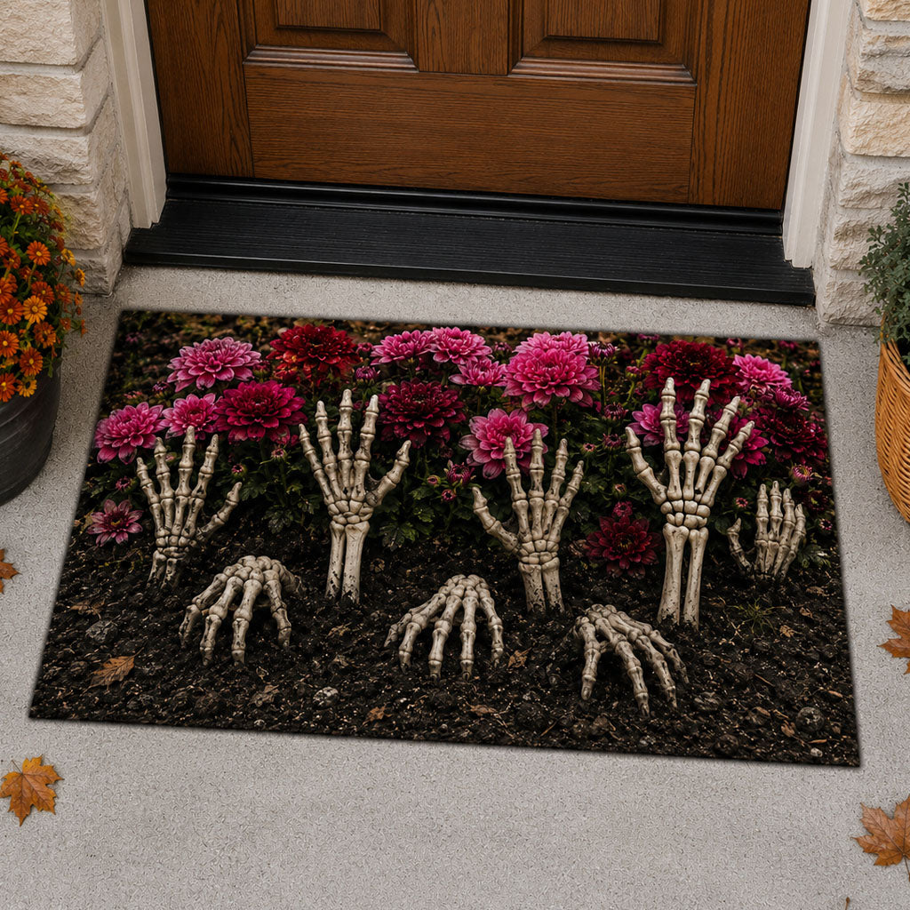 Skull Awakening Doormat - Nature Design | Printed Welcome Doormat - washable non-slip printed rug