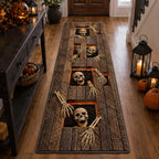 Skull Corridor Runner Rug - Nature Design | Serene Runner Rug (Design 1) - washable non-slip printed rug