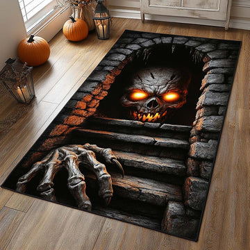 Skull Lord Area Rug - Non-Slip Washable 3D Print Rug for Living Room & Bedroom