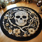 Skull Round Mat Rug