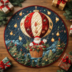 Sky Balloon Ride Round Mat Rug - washable non-slip printed rug