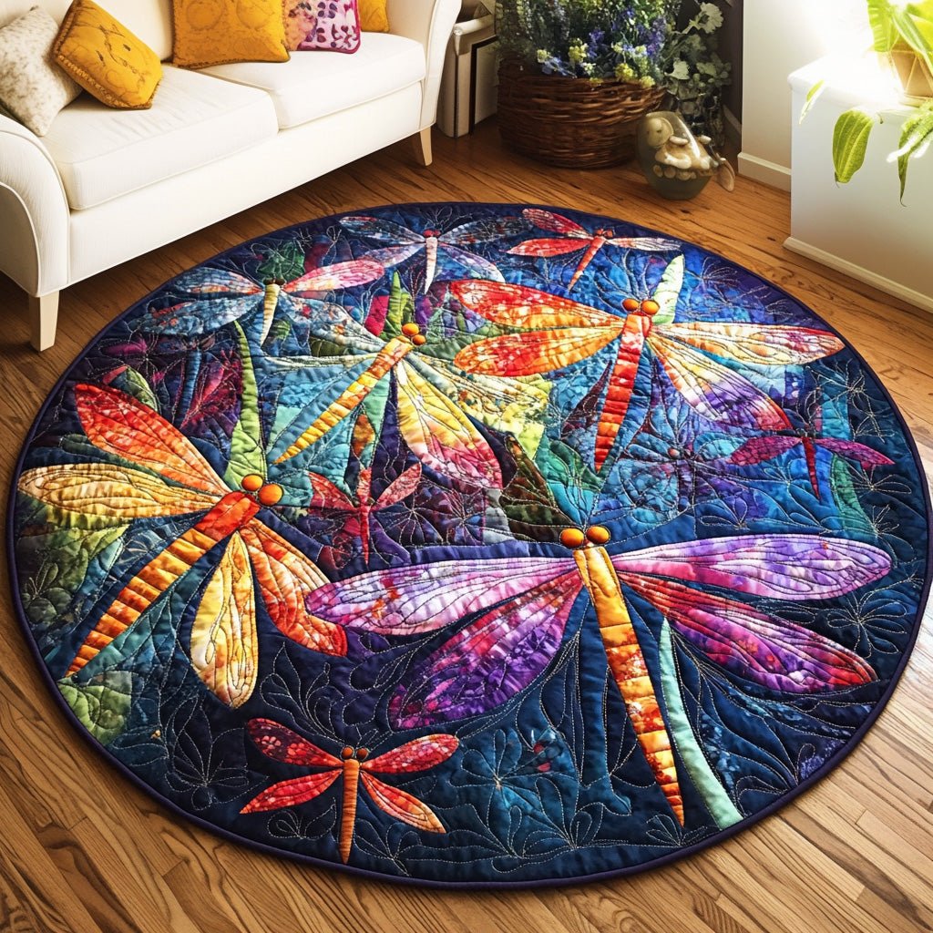 Sky Dancer Round Mat Rug - washable non-slip printed rug