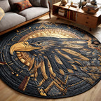 Sky Guardian Round Mat Rug - washable non-slip printed rug