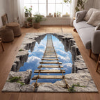 Skywalk Rift area rug in a living room
