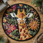 Skyward Reach Round Mat Rug - washable non-slip printed rug