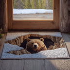 Snow Drift Bear Doormat - Seasonal Holiday Design | Printed Welcome Doormat
