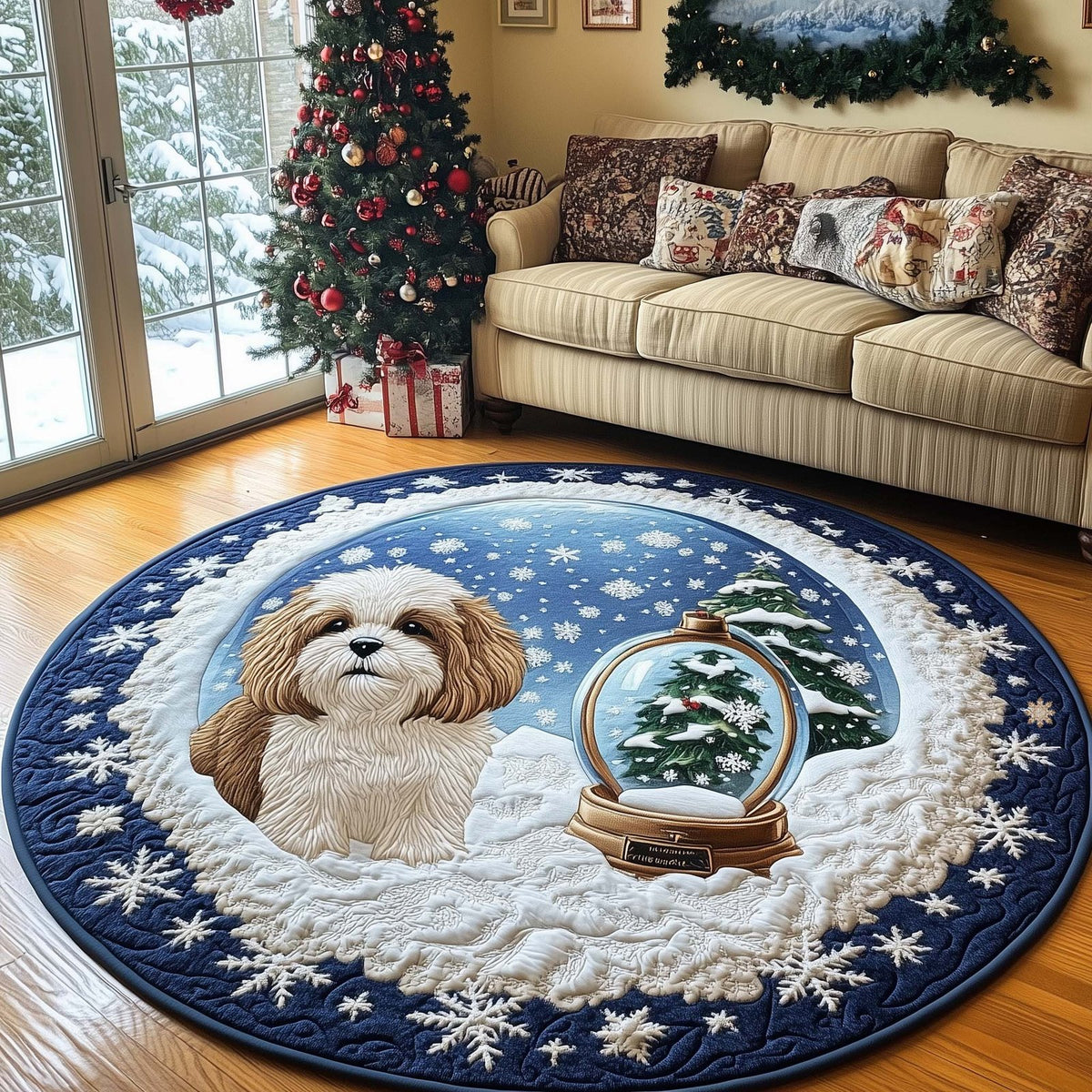 Snow Globe Story Round Mat Rug - Nature Design | Serene Home Decor