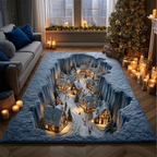 Snow Retreat area rug in a living room