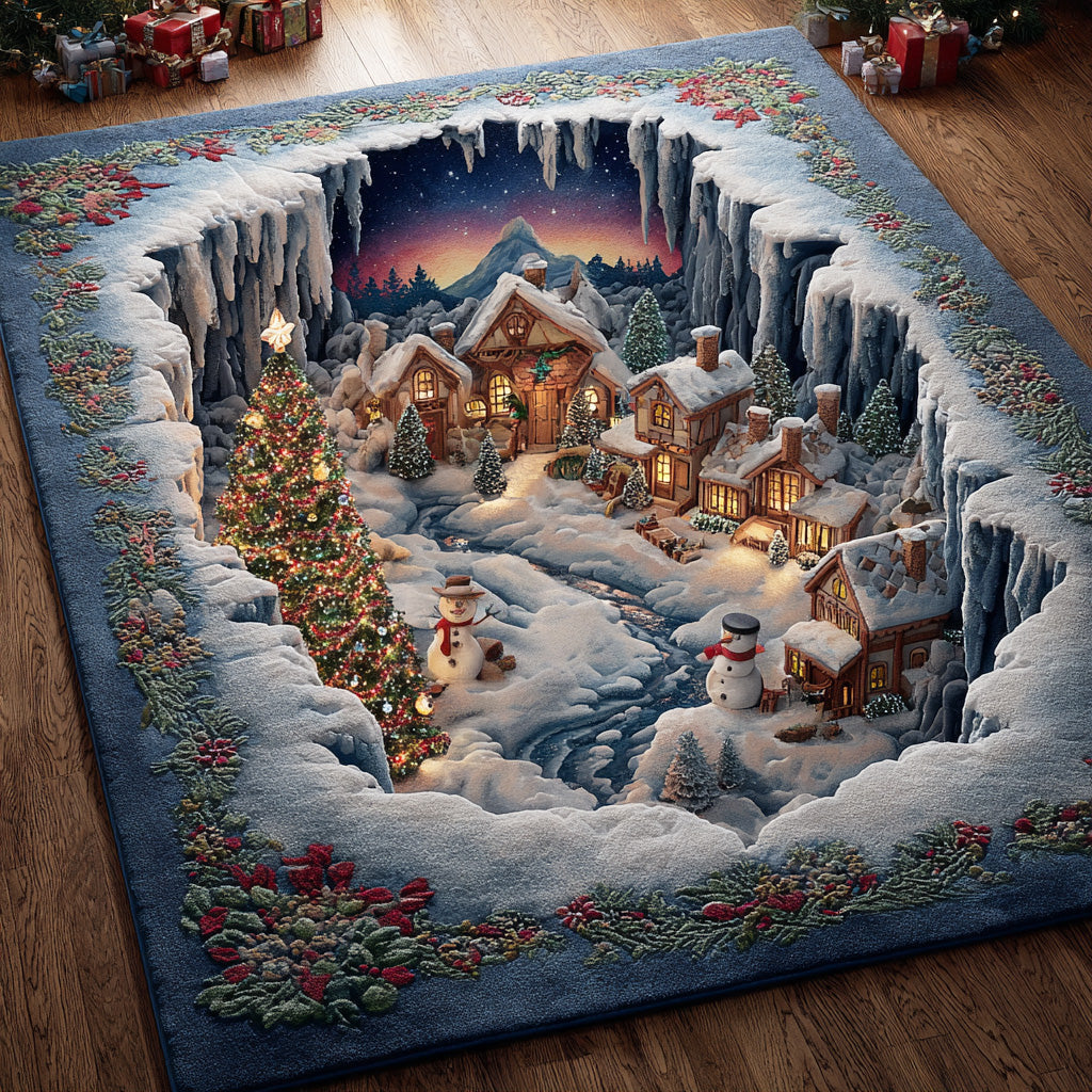 Snow Valley area rug in a living room