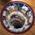 Snow Village Round Mat Rug - Nature Design | Serene Home Decor