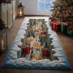 Snow Village Runner Rug - Nature Design | Serene Runner Rug