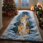 Snow Village Runner Rug - Nature Design | Serene Runner Rug