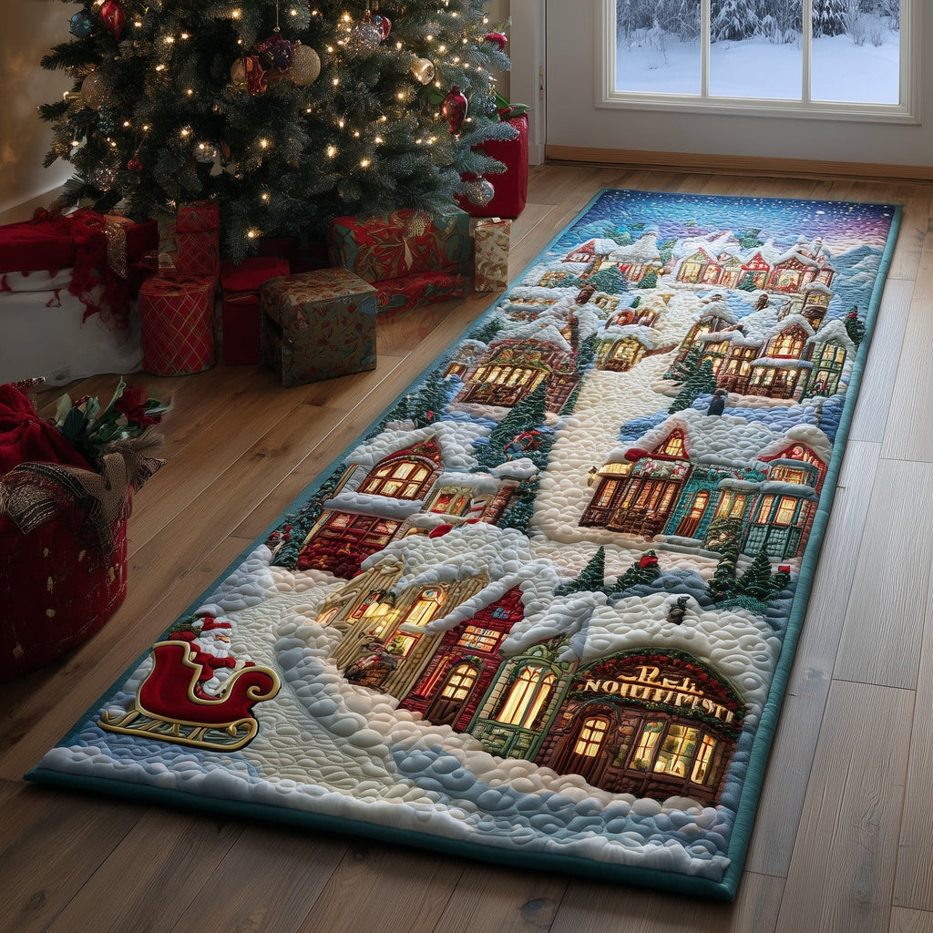 Snow Village Runner Rug - Nature Design | Serene Runner Rug