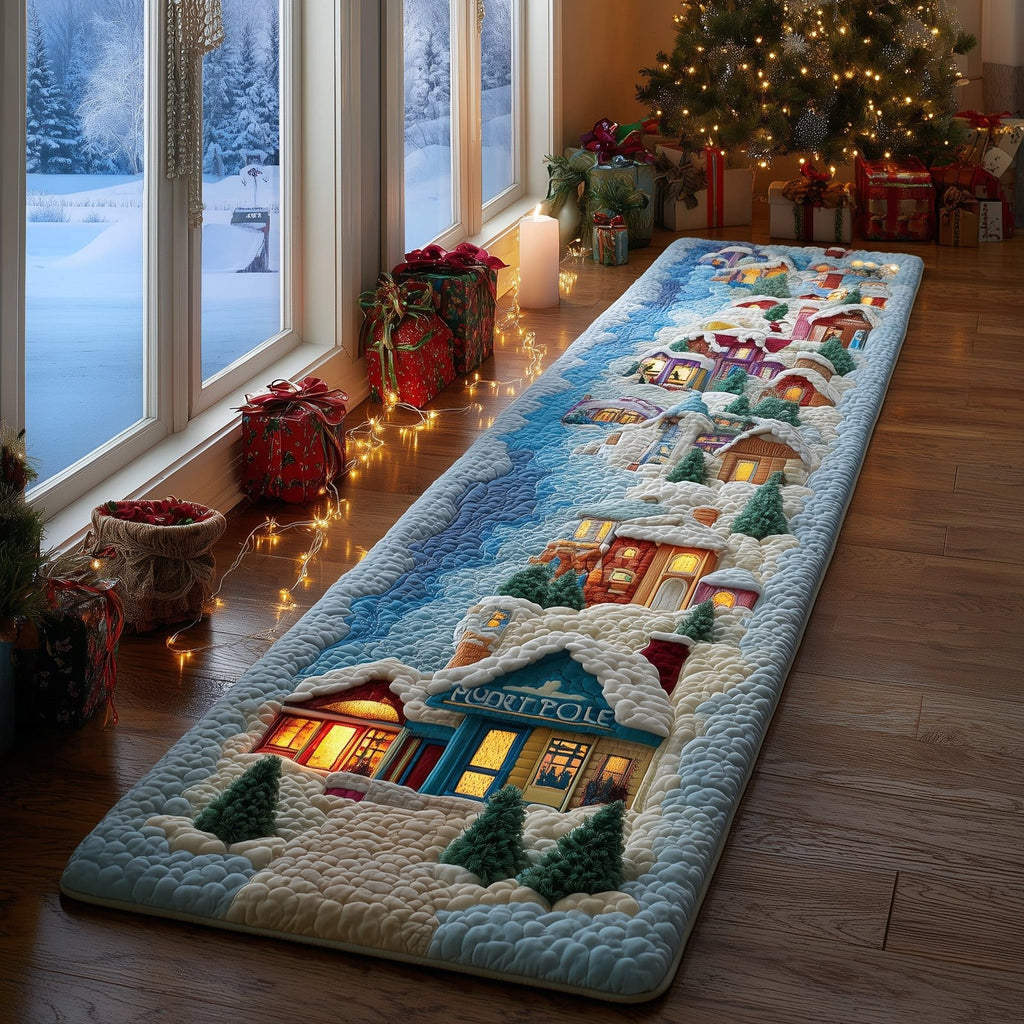Snow Village Runner Rug - Nature Design | Serene Runner Rug