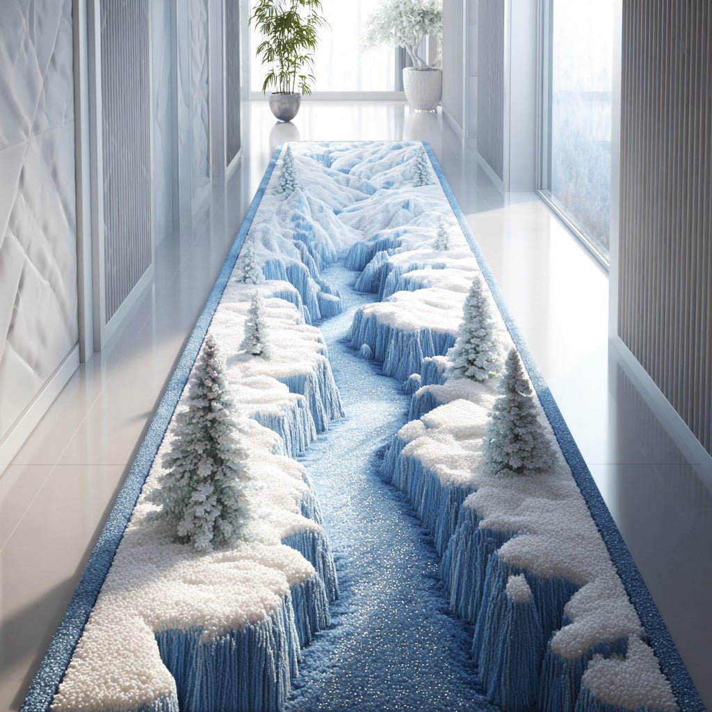 Snow Whisper Field Runner Carpet Runner Rug - Cute Pet Design | Animal Printed Runner Rug