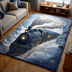 Snowbound Express area rug in a living room
