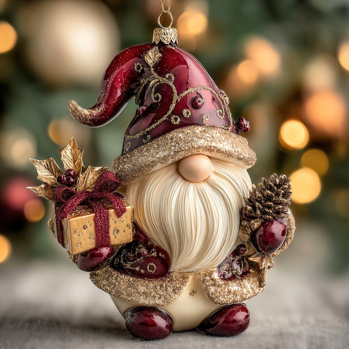 Snowcap Gnome Christmas Ornament