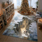 Snowfall Haven area rug in a living room