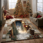 Snowfall Serenity area rug in a living room