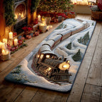 Snowfall Steam Route Runner Carpet Runner Rug - Cute Pet Design | Animal Printed Runner Rug