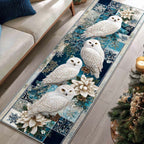 Snowlight Owls Runner Carpet Runner Rug - Cute Pet Design | Animal Printed Runner Rug
