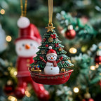 Snowman Christmas Tree Christmas Ornament