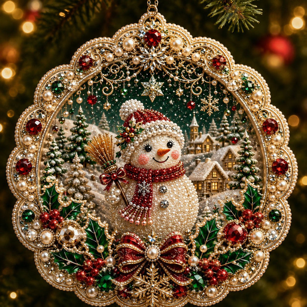 Snowman Winter Village Christmas Ornament