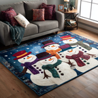 Snowman Delight area rug in a living room