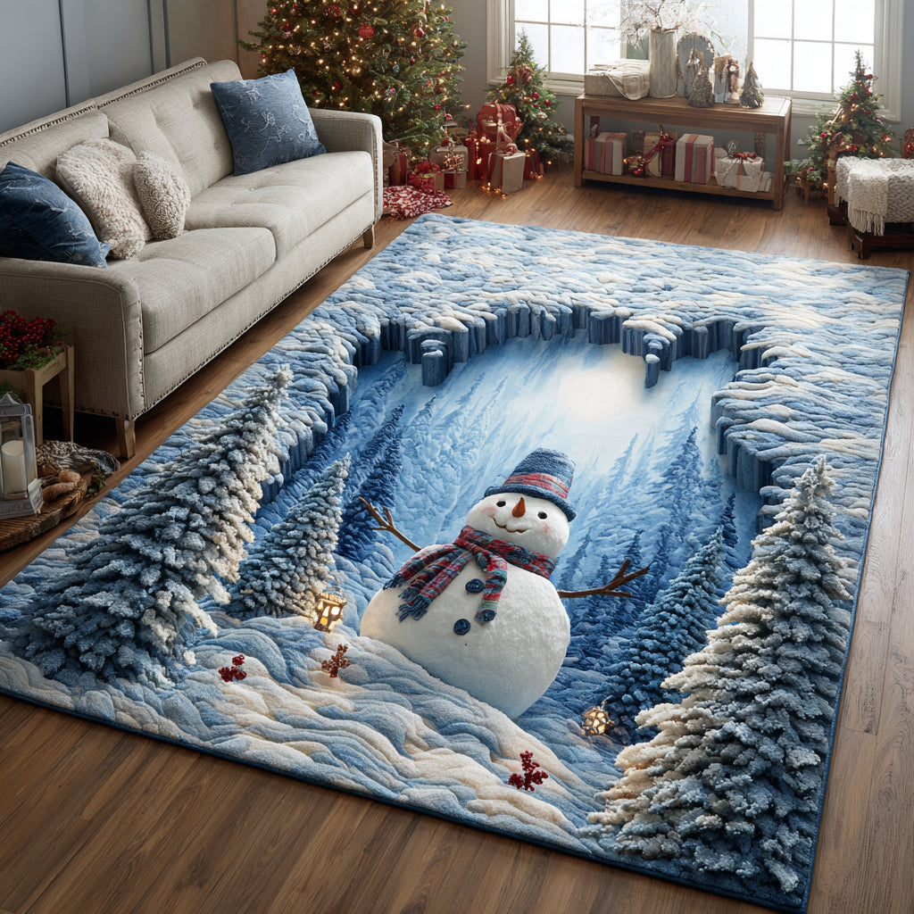 Snowman Hollow area rug in a living room