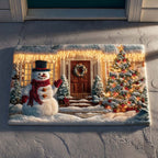 Snowman House Doormat - Seasonal Holiday Design | Printed Welcome Doormat