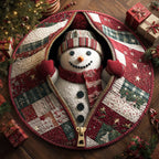 Snowman Joy Round Mat Rug - Nature Design | Serene Home Decor