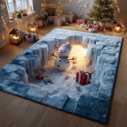 Snowman Lane area rug in a living room