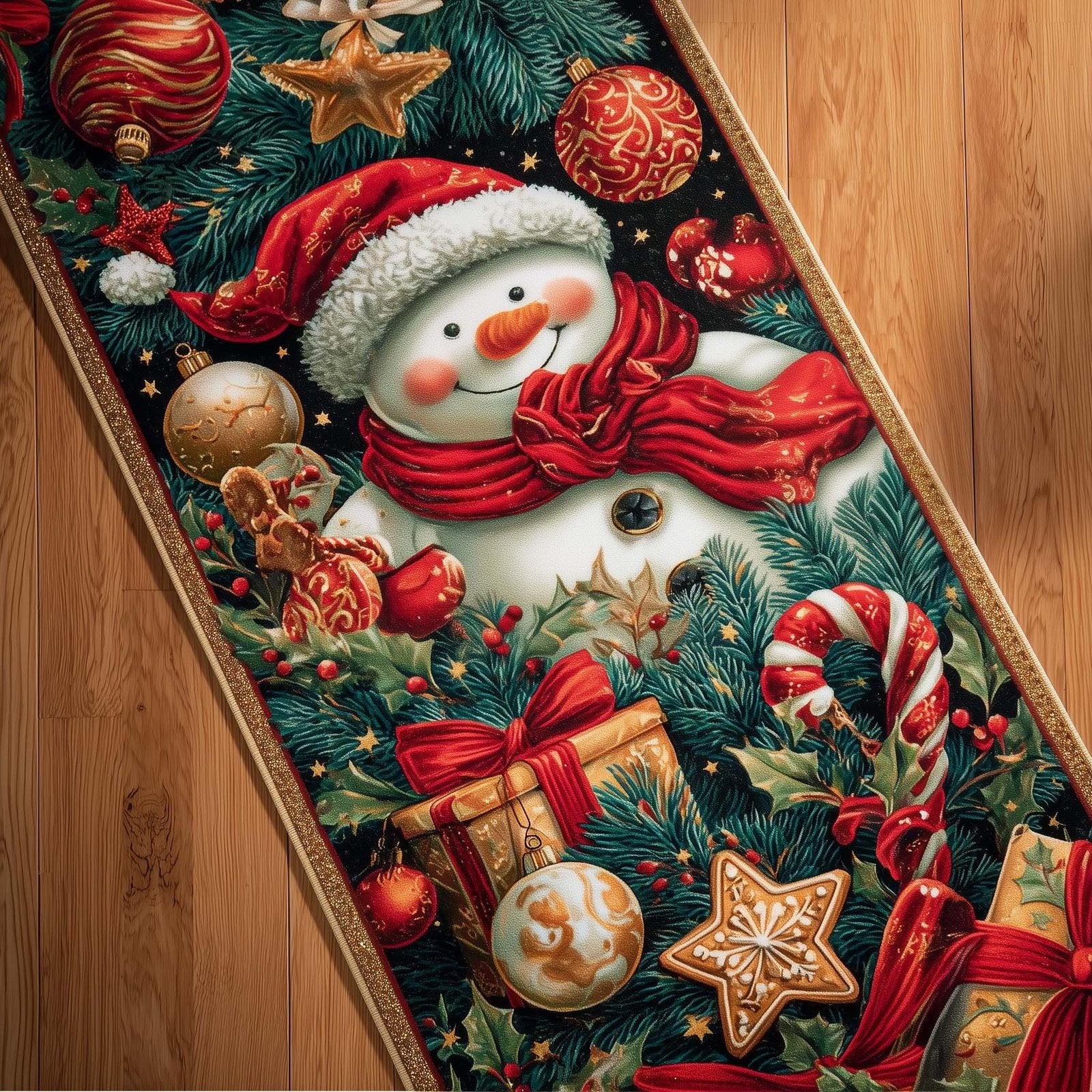 Snowman Lane Runner Rug - Nature Design | Serene Runner Rug