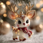Snowy Deer Christmas Ornament
