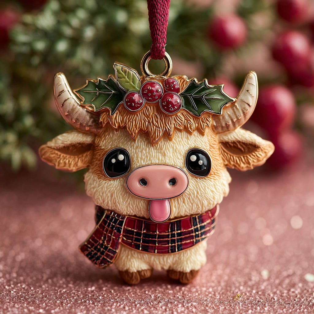 Snowy Moo Christmas Ornament