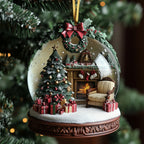 Whimsical Giraffe Wonderland Christmas Ornament