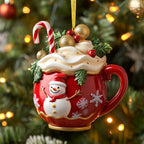 Snowy Sipper Christmas Ornament