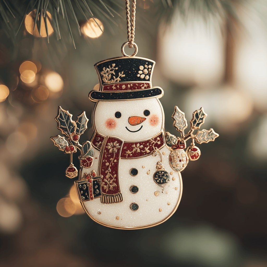 Snowy Smile Christmas Ornament